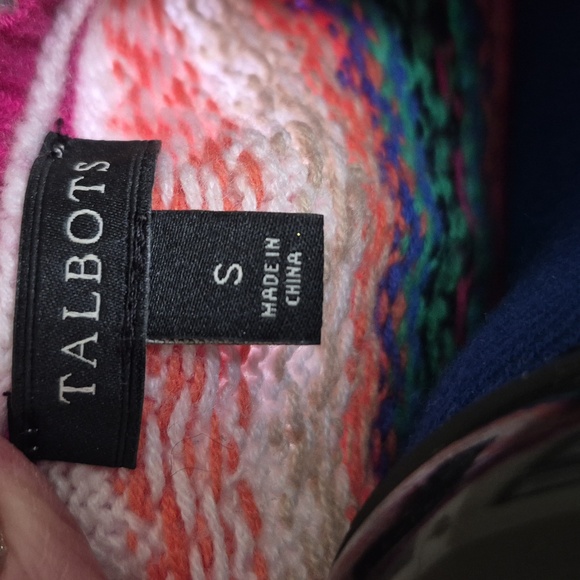 Talbots:Fair Isle Multicolor Knit Sweater Sz.S. Ptop:20"×L25". - Picture 8 of 14